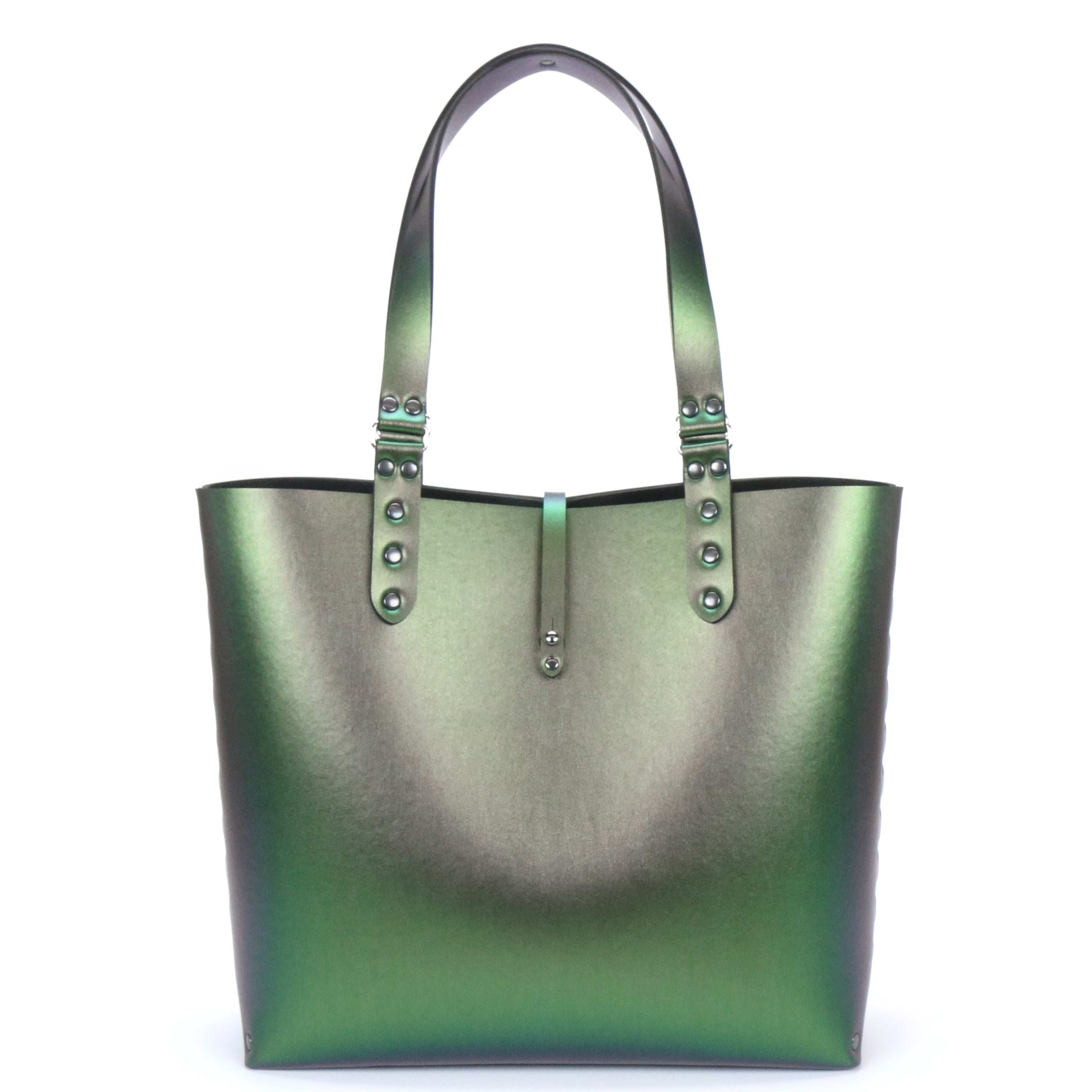 Mohop Emerald Tote Bag Iridescent Vegan Leather Made in USA