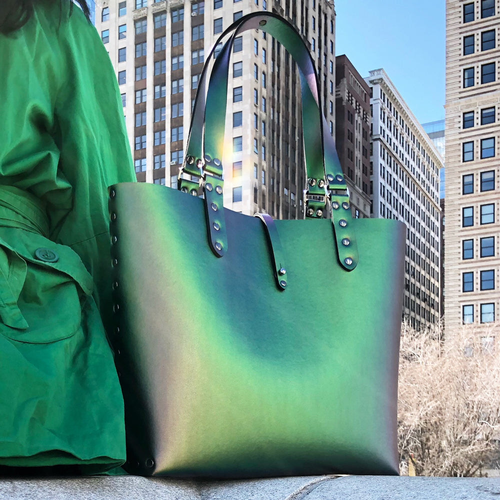 Iridescent tote bag online