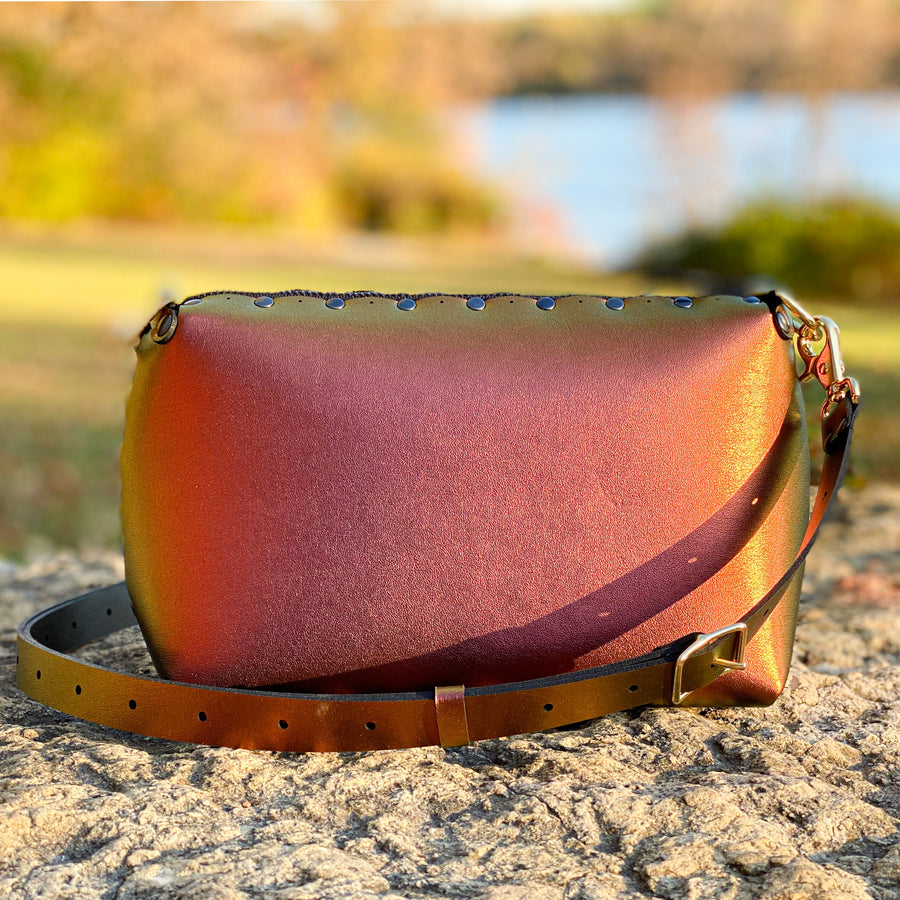 Small Crossbody Bag - Vegan Leather Zipper Top Handbag - Made in USA – Mohop